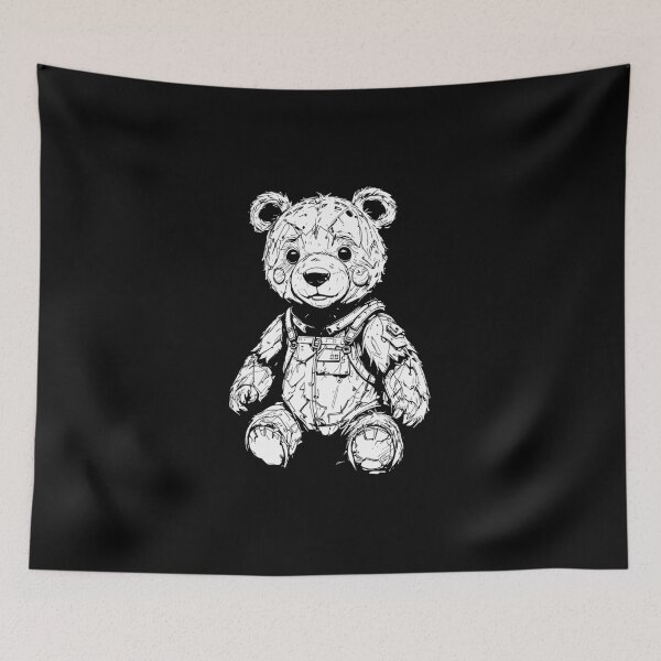 Item preview, Creepy Teddy Vol.3 Zombie N&B Dark Tactical Bear Post Apocalyptic designed and sold by SeNsArtGallery.