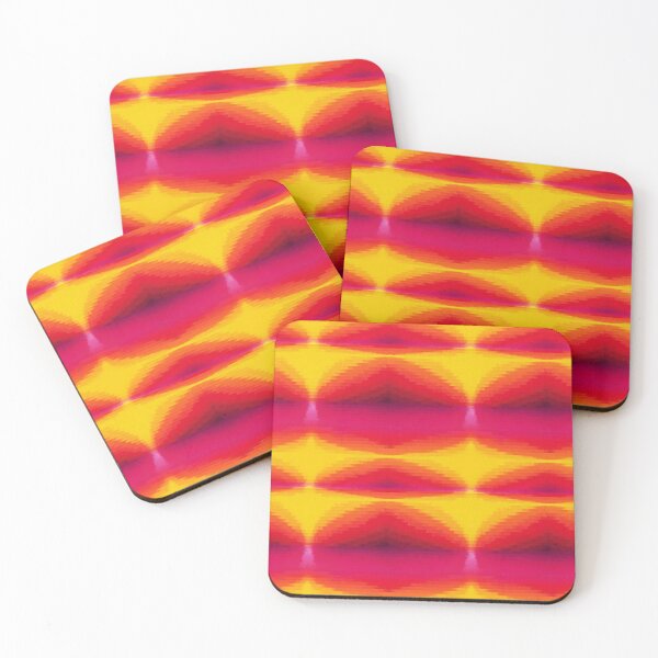 Item preview, Pixel Sunset Glitch Gradient Horizon Pattern designed and sold by bubblegoth.