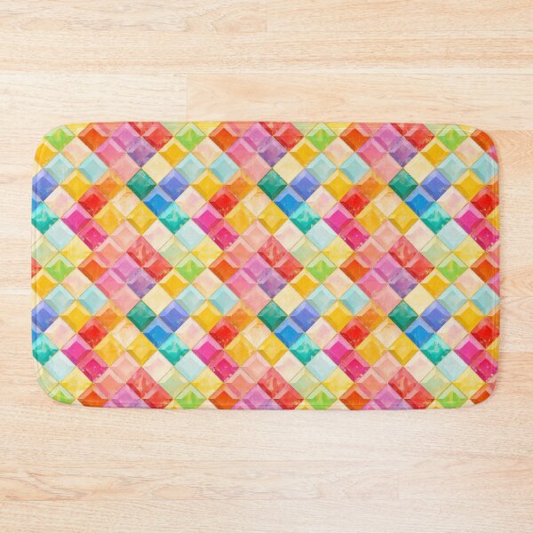 Item preview, Rainbow Gemstone Diamond Tile Pattern designed and sold by bubblegoth.