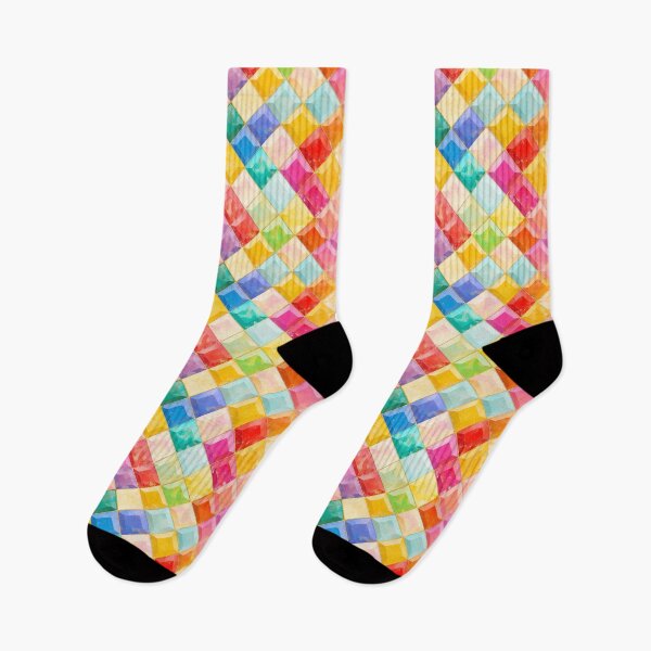 Item preview, Rainbow Gemstone Diamond Tile Pattern designed and sold by bubblegoth.