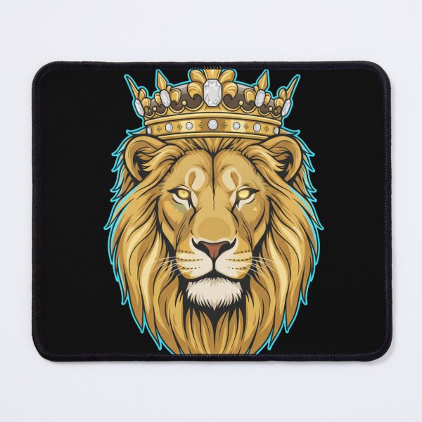 Item preview, Golden Lion King – Majestic Crowned Lion Art designed and sold by AGRO ART.