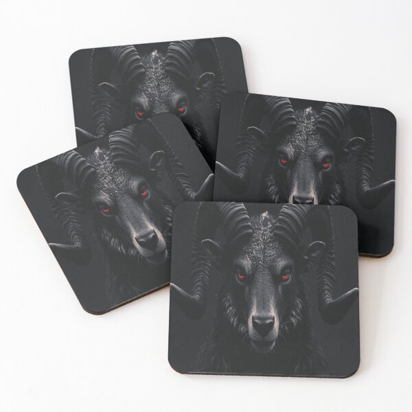 Item preview, Intense Black Ram Portrait - Dark Fantasy Animal Art designed and sold by NovaDigitalArt45.