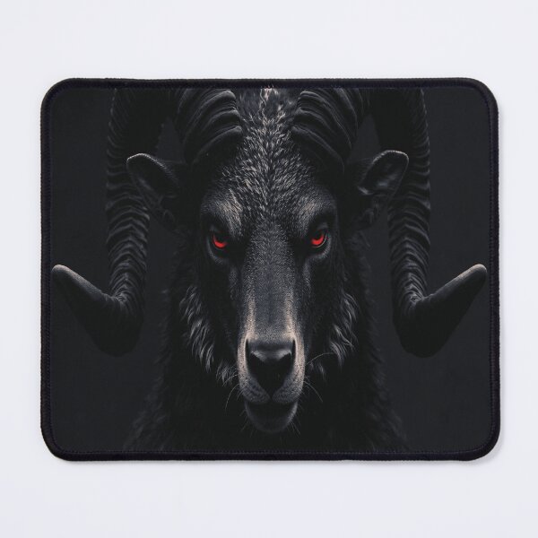 Item preview, Intense Black Ram Portrait - Dark Fantasy Animal Art designed and sold by NovaDigitalArt45.