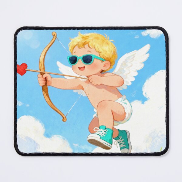 Item preview, Sky High Love - Cute Flying Cupid Adventure Mascot designed and sold by HappySproutArt.