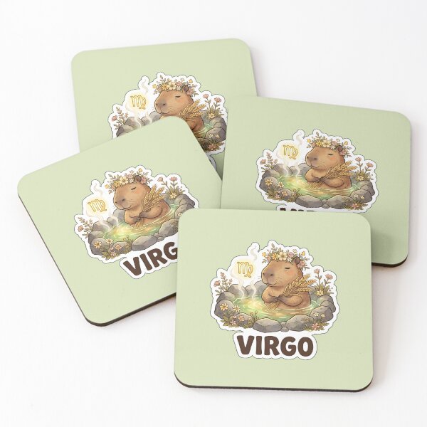 Item preview, Zodiac Capybara Virgo – Gentle Onsen Earth Sign Cute Zodiac Sticker designed and sold by Nuist25.