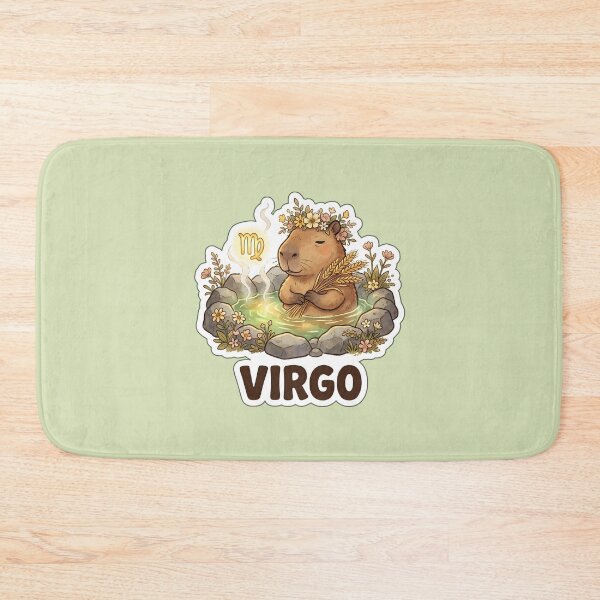 Item preview, Zodiac Capybara Virgo – Gentle Onsen Earth Sign Cute Zodiac Sticker designed and sold by Nuist25.