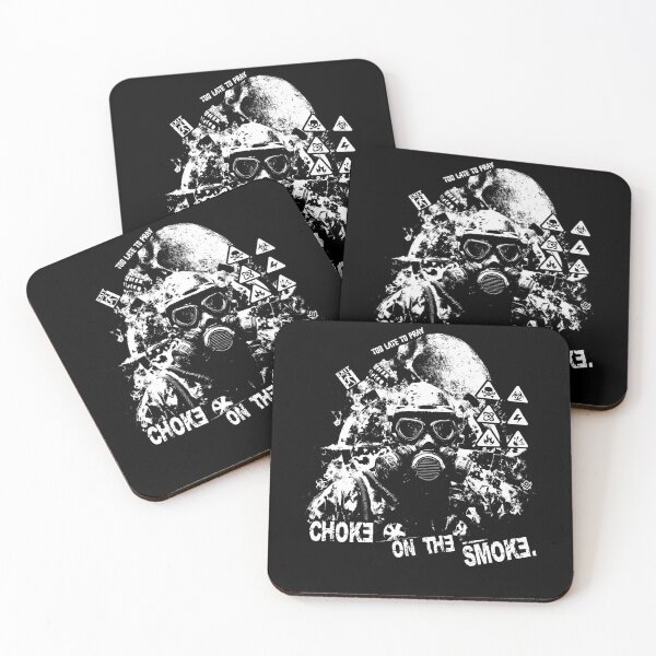 Item preview, Choke on the Smoke – Apocalyptic Gas Mask Art designed and sold by OLD VEGAS - Apocalyptic Streetwear .