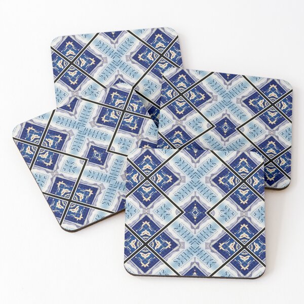 Item preview, Blue Greek vintage micro pattern  designed and sold by Ilikeiwantilove.