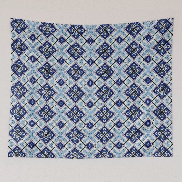 Item preview, Blue Greek vintage micro pattern  designed and sold by Ilikeiwantilove.