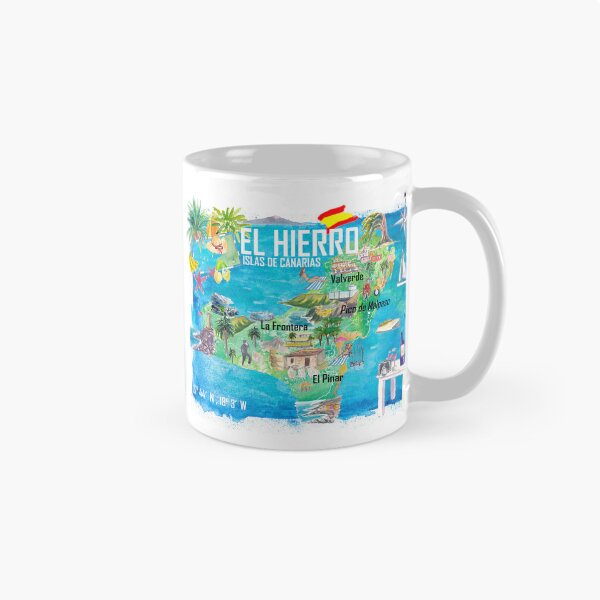 Item preview, Mapa ilustrado de El Hierro, España, Islas Canarias, con lugares emblemáticos designed and sold by artshop77.