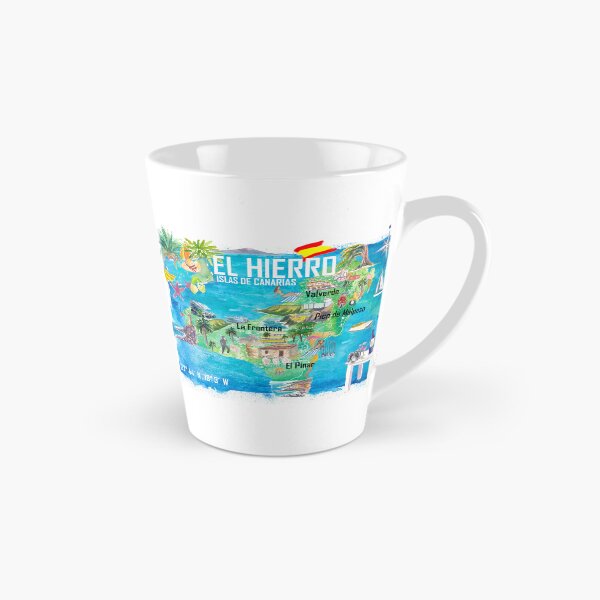 Item preview, El Hierro Spain Canary Islands Illustrated Map with Iconic Highlights designed and sold by artshop77.