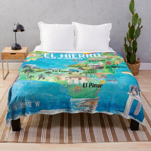 Item preview, Mapa ilustrado de El Hierro, España, Islas Canarias, con lugares emblemáticos designed and sold by artshop77.