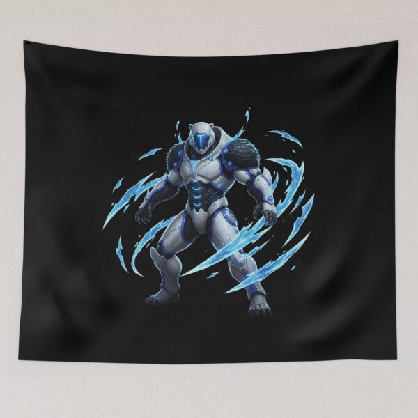 Item preview, Ice Cyber Bear Warrior – Futuristic Armor Beast with Frozen Energy designed and sold by FORYOUOFFICIAL.