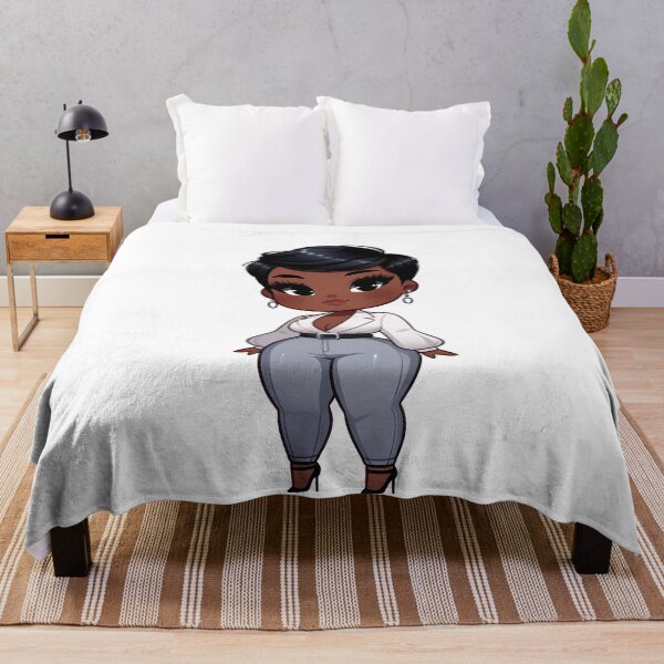 Item preview, Curvy Chibi Black Girl Elegant Dark Outfit designed and sold by Lulunza.