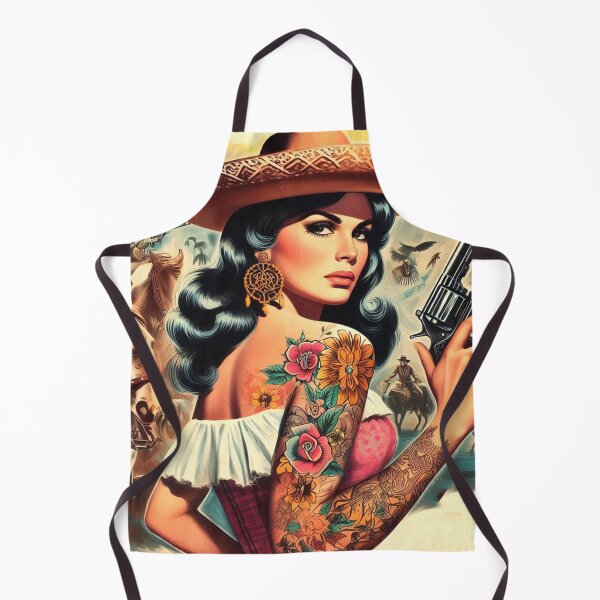 Item preview, Retro Tattooed Country Woman designed and sold by PulpVintage.