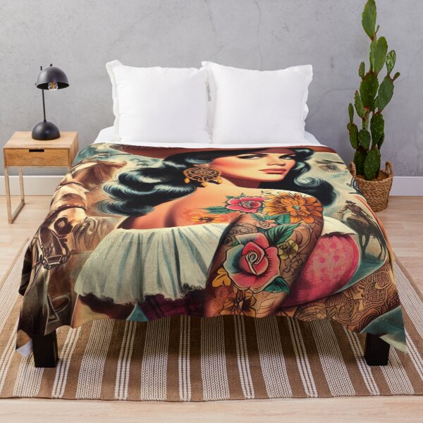 Item preview, Retro Tattooed Country Woman designed and sold by PulpVintage.