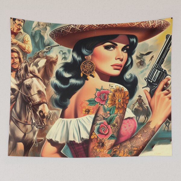 Item preview, Retro Tattooed Country Woman designed and sold by PulpVintage.
