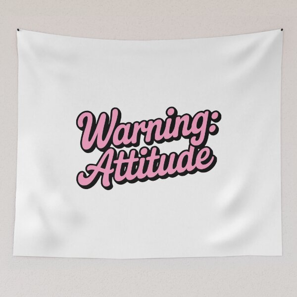 Item preview, Warning Attitude! Pink Girlie designed and sold by PMCreative.