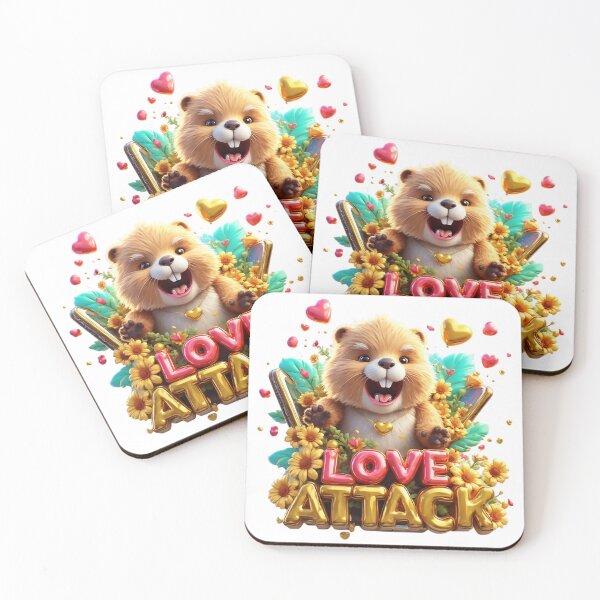 Item preview, Fluffy Hamster Launching a Sweet Love Attack designed and sold by newvisionart191.