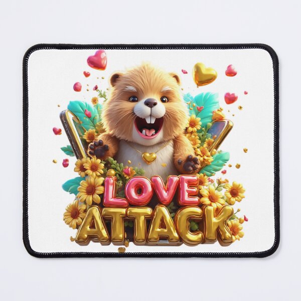 Item preview, Fluffy Hamster Launching a Sweet Love Attack designed and sold by newvisionart191.