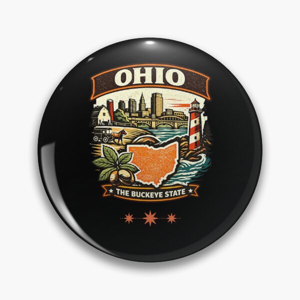 Item preview, Ohio Vintage Logo Design | Bold Retro Buckeye State Apparel & Gifts designed and sold by Thehatinthecat.