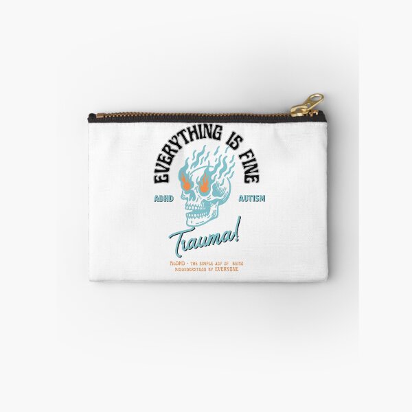 Item preview, AuDHD Burning Skull Everything is fine - ADHD & Autism designed and sold by ADHD Interrupted.