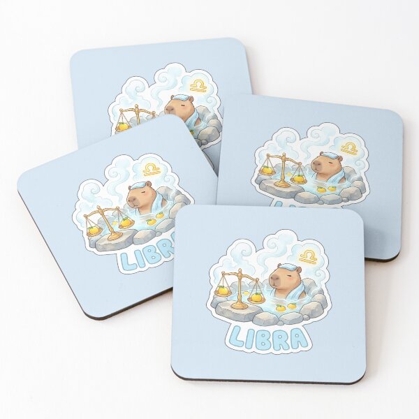 Item preview, Zodiac Capybara Libra – Balanced Onsen Air Sign Cute Zodiac Sticker designed and sold by Nuist25.