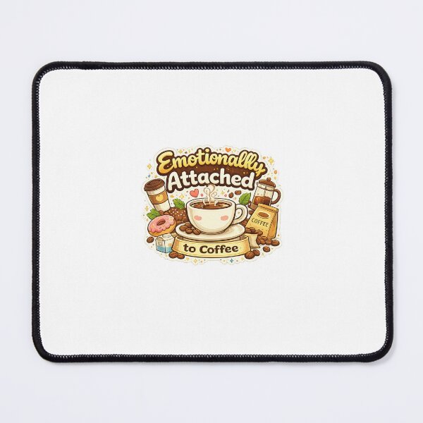Item preview, Emotionally Attached to Coffee – Funny Coffee Lover Humor Sticker designed and sold by EliteCaptionist.