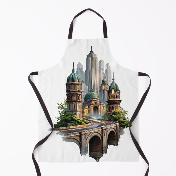 Item preview, Metropolitan Dreamscape - Classic Architecture Meets Modern Skyscraper City Art designed and sold by DesignArtist.ia.