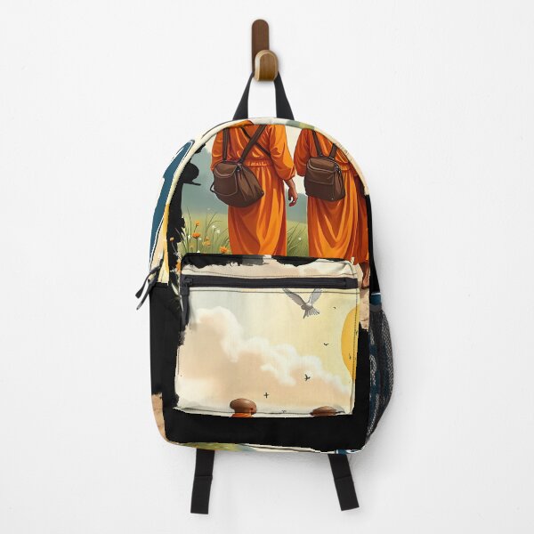 Item preview, Walk for Peace Monks with Aloka Dog Retro designed and sold by SavannahCampbel.