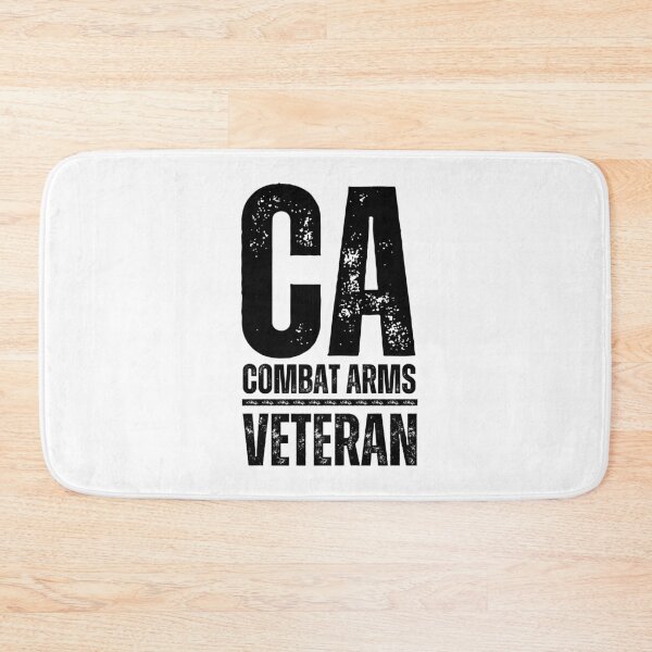 Item preview, CA Combat Arms Veteran – Rugged Distressed Military Pride Design black worn look font designed and sold by GFamilyC.