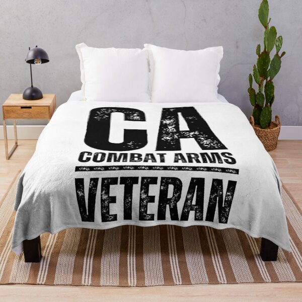 Item preview, CA Combat Arms Veteran – Rugged Distressed Military Pride Design black worn look font designed and sold by GFamilyC.