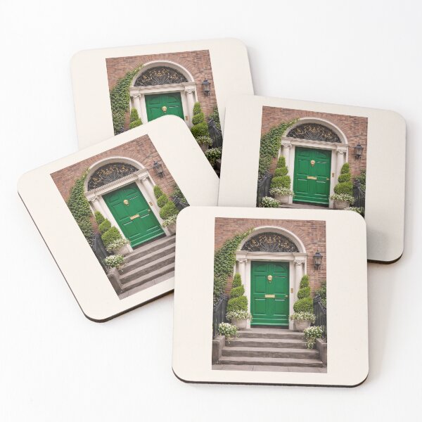 Item preview, Emerald Green Door of Dublin | Ivy-Covered Georgian Door | Irish Architecture Art designed and sold by Novel Works Studio.