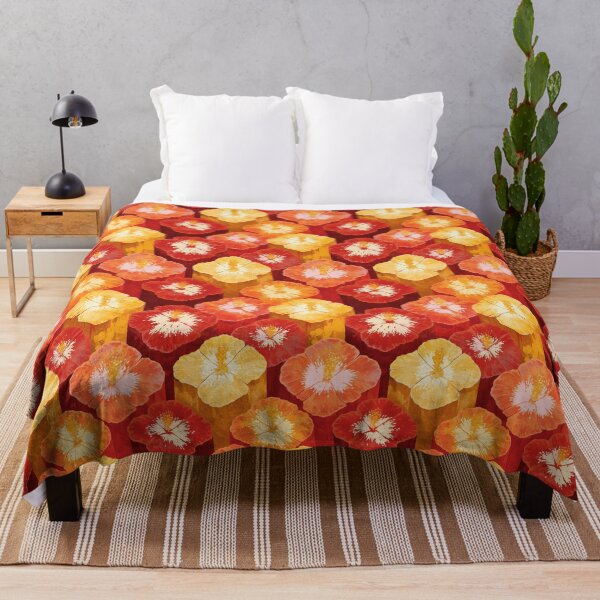 Item preview, Groovy Poppy Blooms Stripe Backdrop Pattern designed and sold by bubblegoth.