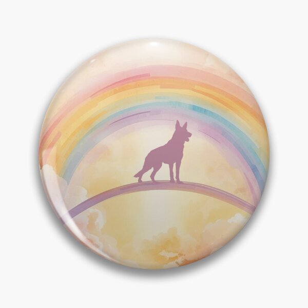Item preview, German Shepherd Rainbow Bridge Memorial Art Print designed and sold by Esterlane.