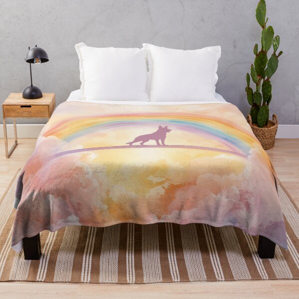 Item preview, German Shepherd Rainbow Bridge Memorial Art Print designed and sold by Esterlane.