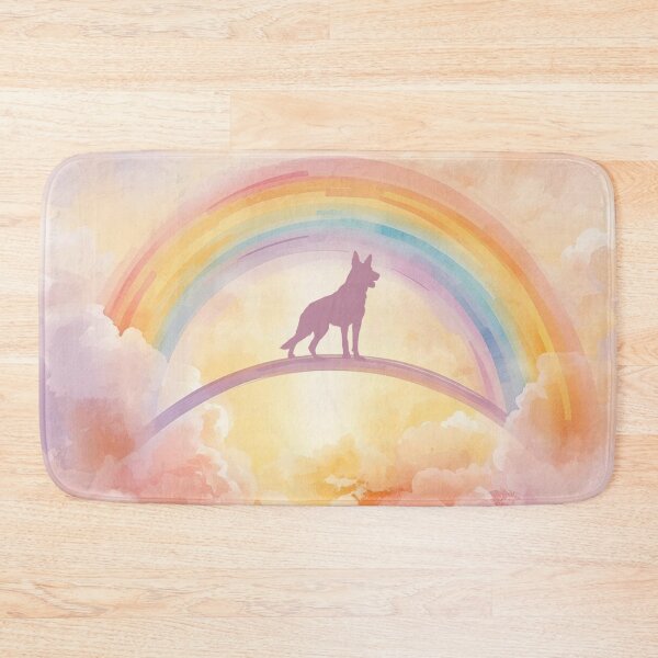 Item preview, German Shepherd Rainbow Bridge Memorial Art Print designed and sold by Esterlane.