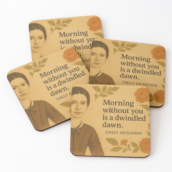 Item preview, Emily Dickinson quote Morning Without You Dawn portrait designed and sold by Mauswohn.