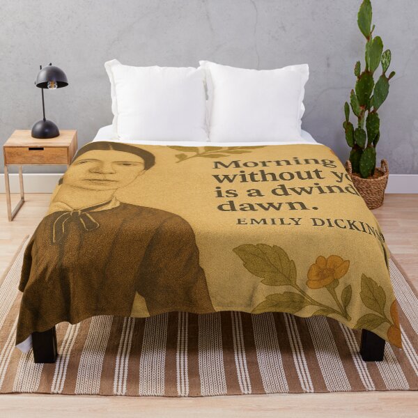 Item preview, Emily Dickinson quote Morning Without You Dawn portrait designed and sold by Mauswohn.