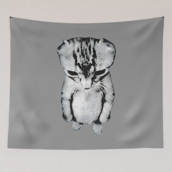 Item preview, Funny Sad Crying Cat Meme - El Gato Munchkin Kitten Art designed and sold by ArleneRowe.