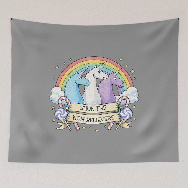 Item preview, Funny Shun The Non-Believers Unicorn Candy Tee designed and sold by ArleneRowe.