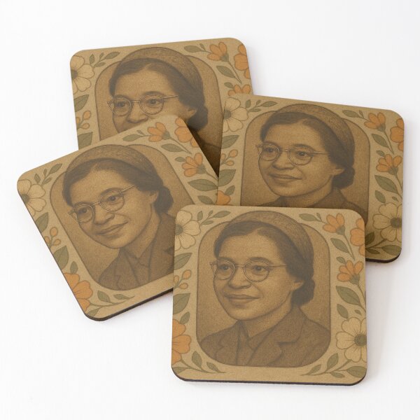 Item preview, Rosa Parks Portrait Floral Vintage Design Art designed and sold by Mauswohn.