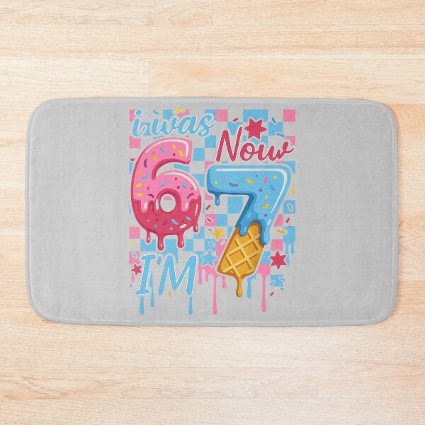 Item preview, I was 6 Now Im 7 Funny Ice Cream Drip Birthday Boy Men Kids designed and sold by FrankIsabel.