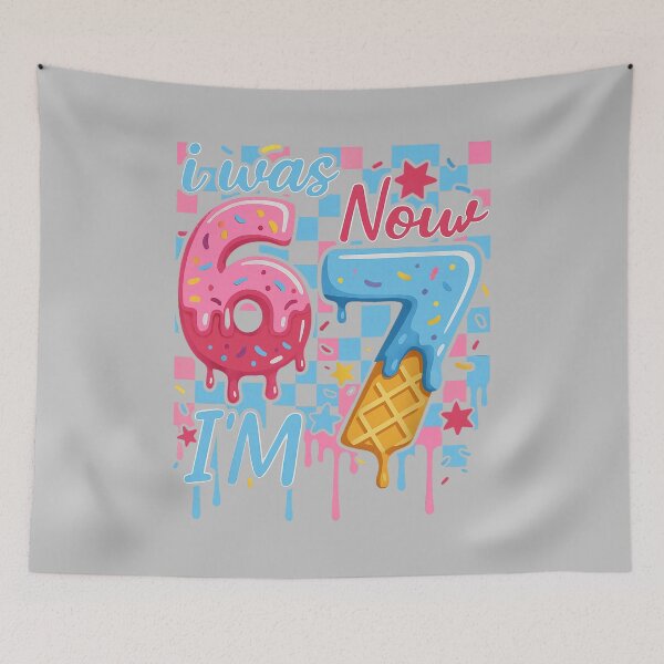 Item preview, I was 6 Now Im 7 Funny Ice Cream Drip Birthday Boy Men Kids designed and sold by FrankIsabel.