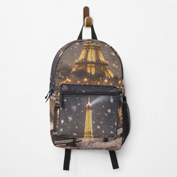 Item preview, Snowy Paris Night – Eiffel Tower Winter 3D Art designed and sold by Imagetore.