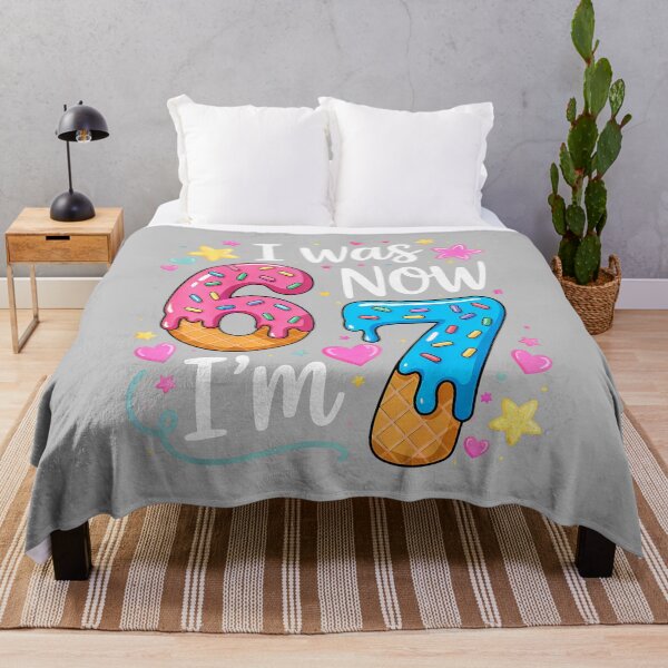 Item preview, I was 6 Now I'm 7 Year Old Birthday Kids Boys Girls  designed and sold by FrankIsabel.