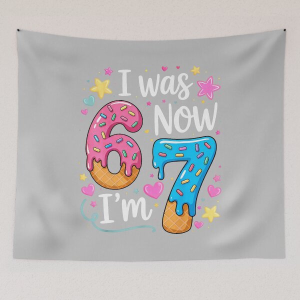 Item preview, I was 6 Now I'm 7 Year Old Birthday Kids Boys Girls  designed and sold by FrankIsabel.