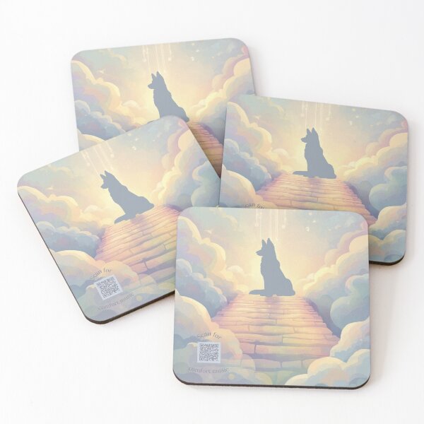 Item preview, Blue German Shepherd Memorial Art with Grief Playlist designed and sold by Esterlane.