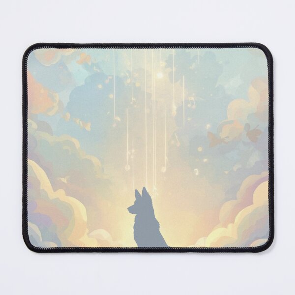 Item preview, Blue German Shepherd Rainbow Bridge Memorial Art Print designed and sold by Esterlane.
