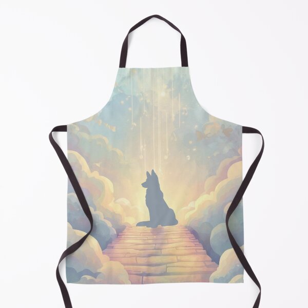 Item preview, Blue German Shepherd Rainbow Bridge Memorial Art Print designed and sold by Esterlane.